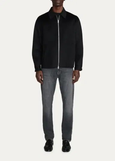 Frame Men's Double-Faced Wool Full-Zip Overshirt | Thumbnail 2