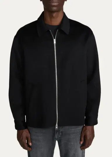 Frame Men's Double-Faced Wool Full-Zip Overshirt | Thumbnail 4