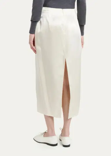 Bottega Veneta V-Waist Satin Midi Skirt | Thumbnail 3 Bottega Veneta V-Waist Satin Midi Skirt | Thumbnail 3