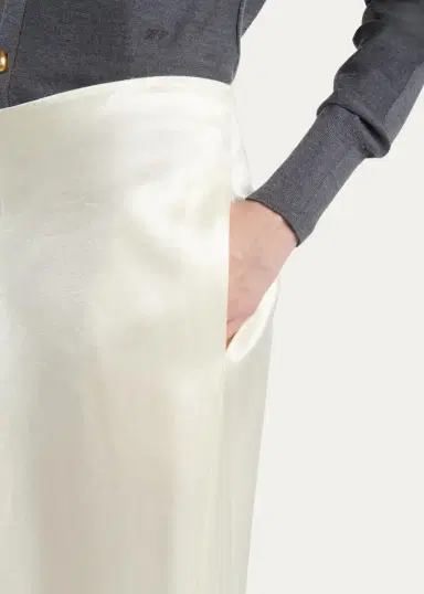 Bottega Veneta V-Waist Satin Midi Skirt | Thumbnail 5 Bottega Veneta V-Waist Satin Midi Skirt | Thumbnail 5