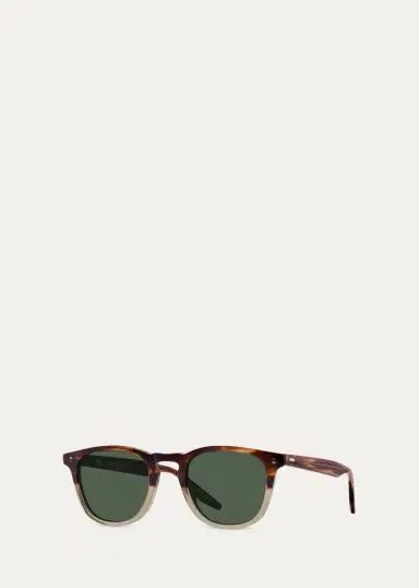 BARTON PERREIRA Men's Dino Acetate Keyhole-Bridge Square Sunglasses | Thumbnail 3