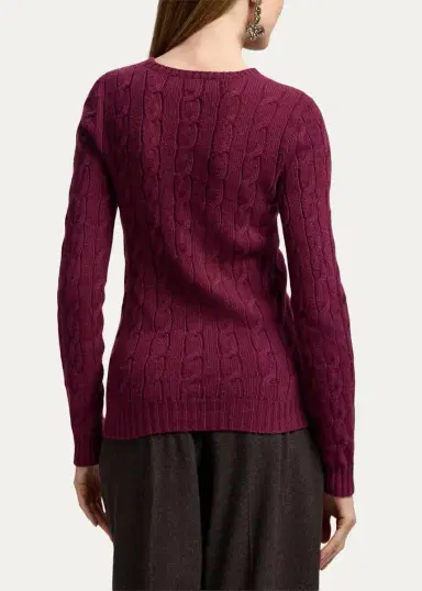 Ralph Lauren Collection Cable-Knit Cashmere Crewneck Sweater | Thumbnail 3