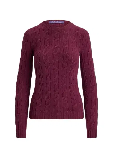 Ralph Lauren Collection Cable-Knit Cashmere Crewneck Sweater | Thumbnail 1