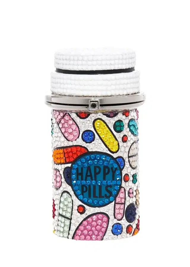 Prescription Bottle 'Happy Pills' Crystal Pillbox Prescription Bottle 'Happy Pills' Crystal Pillbox