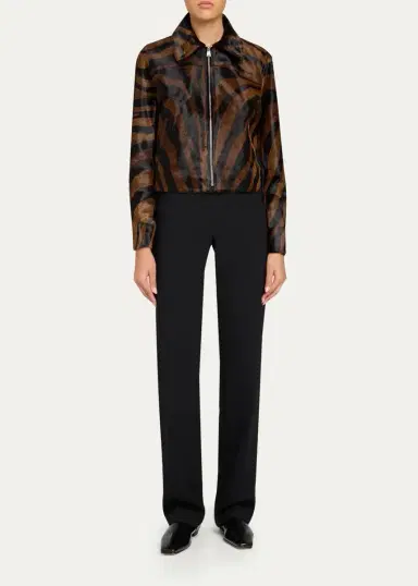 Simkhai Daria Zebra Calf Hair Jacket | Thumbnail 2 Simkhai Daria Zebra Calf Hair Jacket | Thumbnail 2