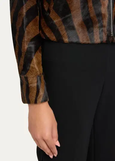 Simkhai Daria Zebra Calf Hair Jacket | Thumbnail 5 Simkhai Daria Zebra Calf Hair Jacket | Thumbnail 5