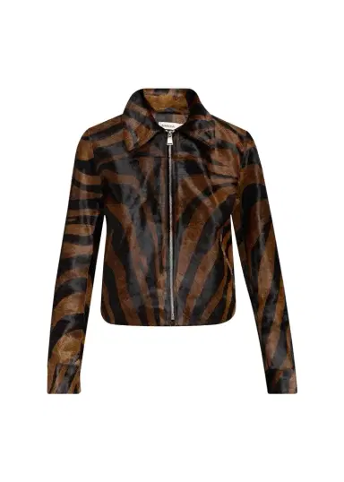 Simkhai Daria Zebra Calf Hair Jacket | Thumbnail 1 Simkhai Daria Zebra Calf Hair Jacket | Thumbnail 1