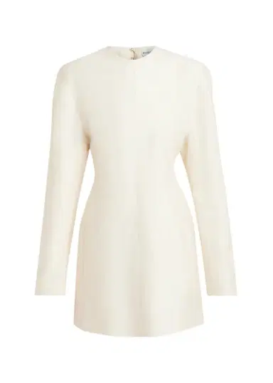 Bottega Veneta Long-Sleeve Cotton-Silk Toile Mini Dress | Thumbnail 1