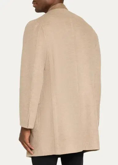 Cesare Attolini Men's Cashmere Flap-Pocket Carcoat | Thumbnail 3