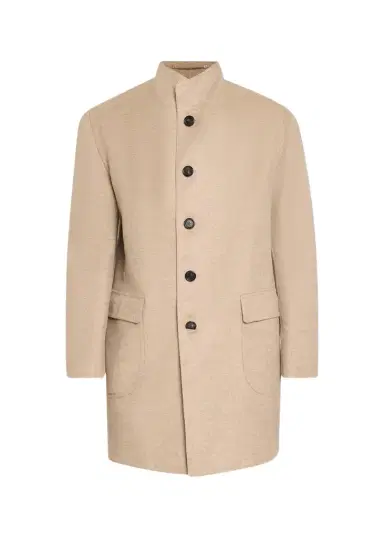 Cesare Attolini Men's Cashmere Flap-Pocket Carcoat | Thumbnail 1
