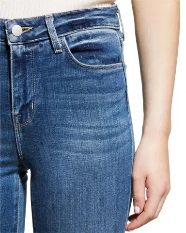 L'Agence Kendra High-Rise Crop Flare Jeans with Raw Hem | Thumbnail 5 L'Agence Kendra High-Rise Crop Flare Jeans with Raw Hem | Thumbnail 5