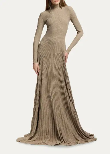 Ralph Lauren Collection Turtleneck Sweater Evening Dress | Thumbnail 2