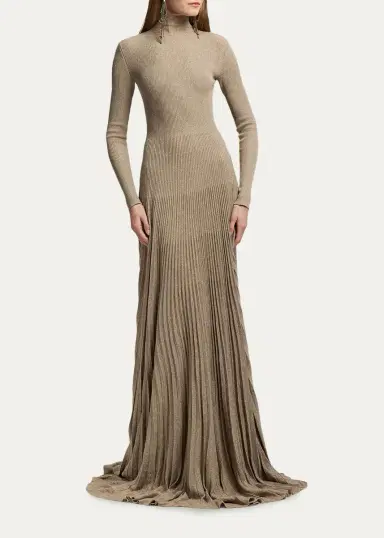 Ralph Lauren Collection Turtleneck Sweater Evening Dress | Thumbnail 4