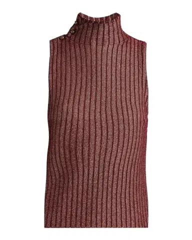 Giorgio Armani Button Turtleneck Rib Knit Tank Top | Thumbnail 1 Giorgio Armani Button Turtleneck Rib Knit Tank Top | Thumbnail 1