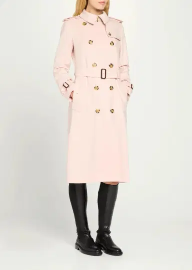 Burberry Kensington Double-Breasted Trench Coat in Brushed Cashmere | Thumbnail 4 Burberry Kensington Double-Breasted Trench Coat in Brushed Cashmere | Thumbnail 4