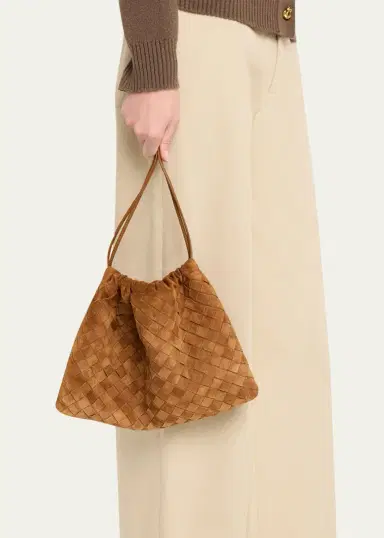 Bottega Veneta Suede Drawstring Pouch Clutch Bag | Thumbnail 3 Bottega Veneta Suede Drawstring Pouch Clutch Bag | Thumbnail 3