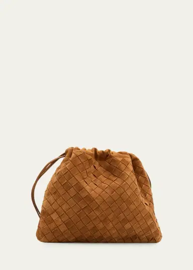 Bottega Veneta Suede Drawstring Pouch Clutch Bag | Thumbnail 4 Bottega Veneta Suede Drawstring Pouch Clutch Bag | Thumbnail 4