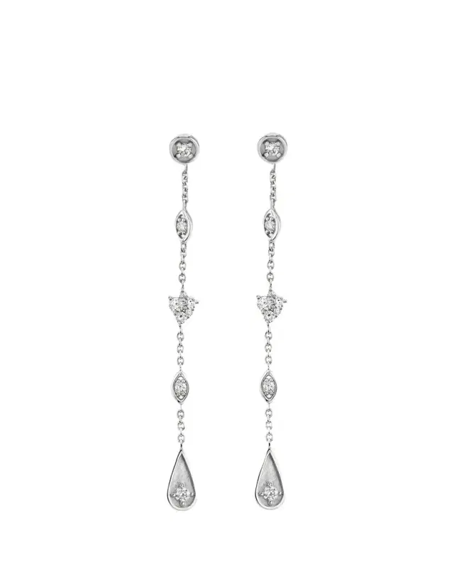 Sydney Evan 14K White Gold & 0.314 TCW Diamond Earrings
