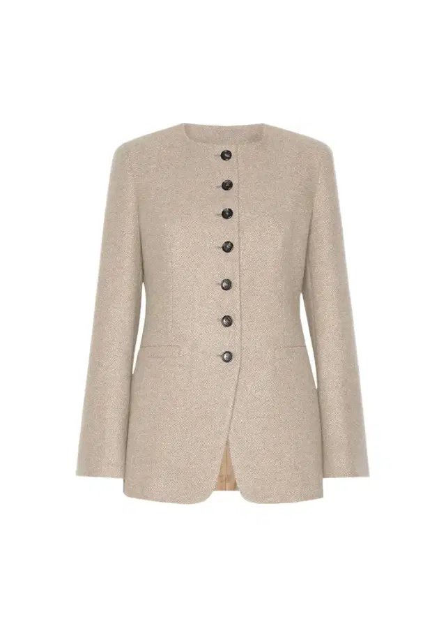 Max Mara Cashmere Single-Breasted Collarless Jacket