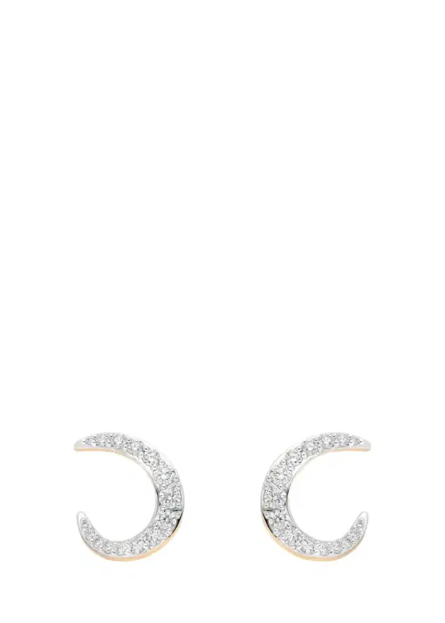 Marie Mas 18K Rose Gold Radiant Diamond Hoop Earrings