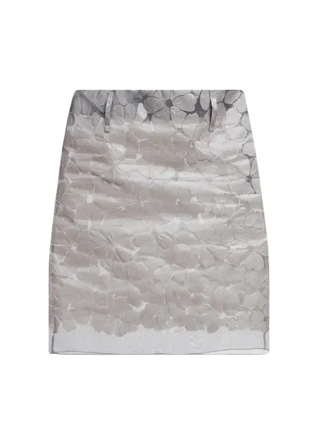Floral Semi-Sheer Knee-Length Skirt Floral Semi-Sheer Knee-Length Skirt