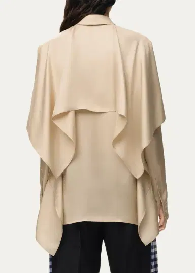 Loewe Silk-Blend Cape Shirt | Thumbnail 3 Loewe Silk-Blend Cape Shirt | Thumbnail 3