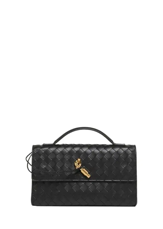 Bottega Veneta Andiamo Leather Clutch