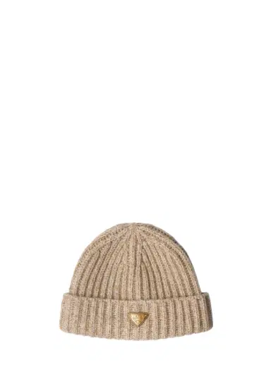 Prada Cashmere-Wool Rib Knit Beanie | Thumbnail 1 Prada Cashmere-Wool Rib Knit Beanie | Thumbnail 1