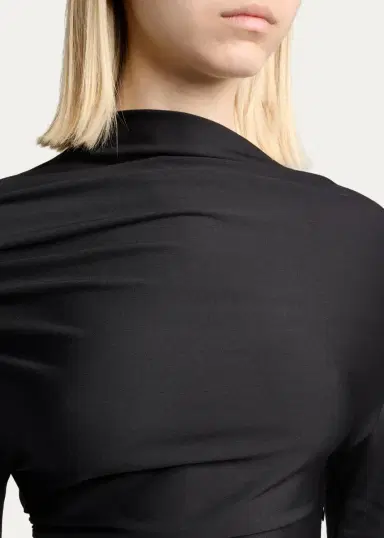Victoria Beckham Draped Long-Sleeve Column Gown | Thumbnail 5 Victoria Beckham Draped Long-Sleeve Column Gown | Thumbnail 5
