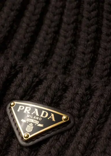 Prada Knitted Virgin Wool Beanie | Thumbnail 3 Prada Knitted Virgin Wool Beanie | Thumbnail 3