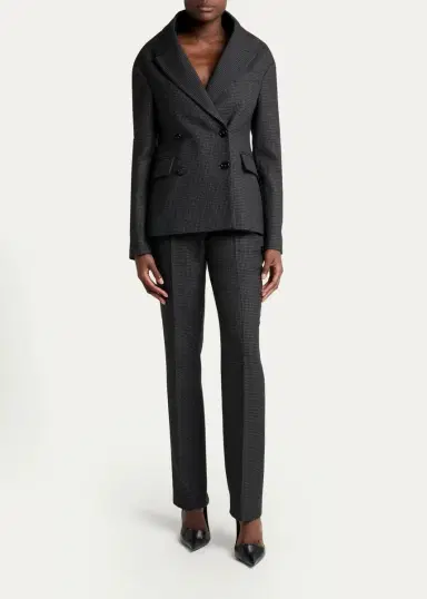 Balenciaga Stola Wool Houndstooth Jacket | Thumbnail 2 Balenciaga Stola Wool Houndstooth Jacket | Thumbnail 2