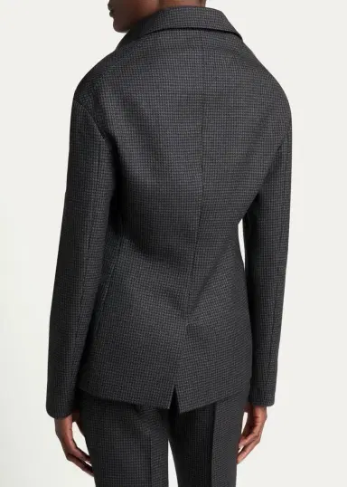 Balenciaga Stola Wool Houndstooth Jacket | Thumbnail 3 Balenciaga Stola Wool Houndstooth Jacket | Thumbnail 3