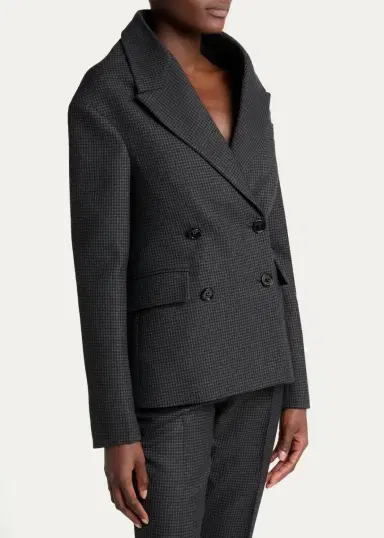 Balenciaga Stola Wool Houndstooth Jacket | Thumbnail 4 Balenciaga Stola Wool Houndstooth Jacket | Thumbnail 4
