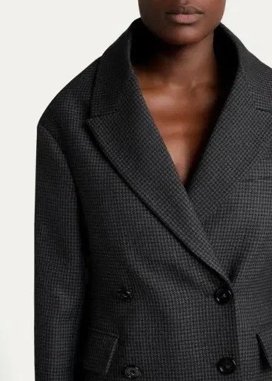 Balenciaga Stola Wool Houndstooth Jacket | Thumbnail 5 Balenciaga Stola Wool Houndstooth Jacket | Thumbnail 5