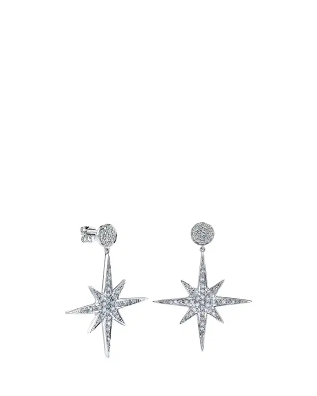 Sydney Evan 14K Yellow Gold & 1.078 TCW Diamond Stardust Drop Earrings
