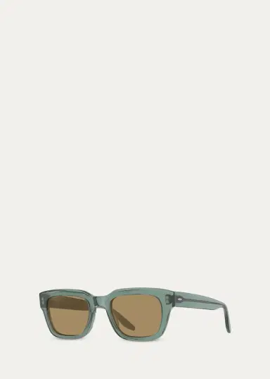 BARTON PERREIRA Men's Butzi Acetate Rectangular Sunglasses | Thumbnail 6