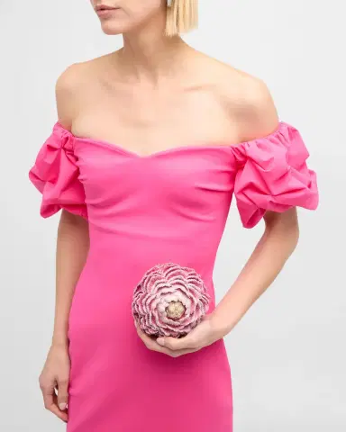 Judith Leiber Couture Peony Crystal-Embellished Clutch Bag | Thumbnail 4 Judith Leiber Couture Peony Crystal-Embellished Clutch Bag | Thumbnail 4