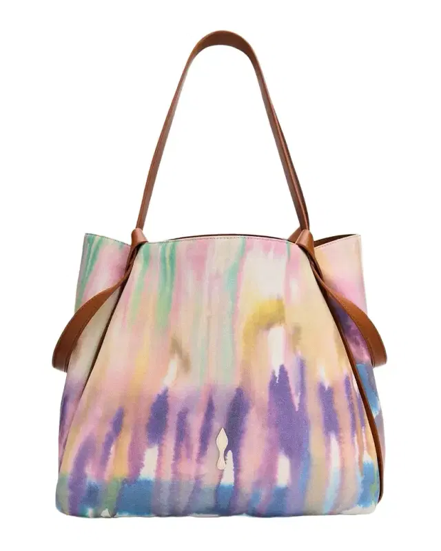Christian Louboutin Bettina Large Tie-Dye Canvas Tote Bag