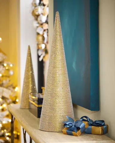 Winward Home x Jim Marvin 24" Pearly Cone Tabletop Christmas Tree | Thumbnail 1