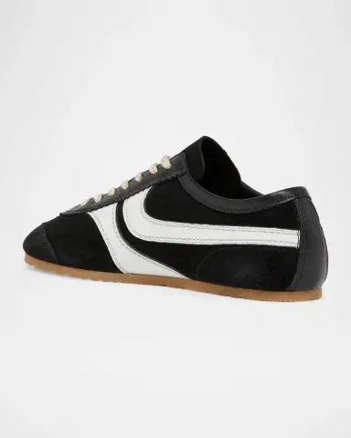 Dries Van Noten Men's Mosaicon T-Toe Suede Low-Top Sneakers | Thumbnail 2