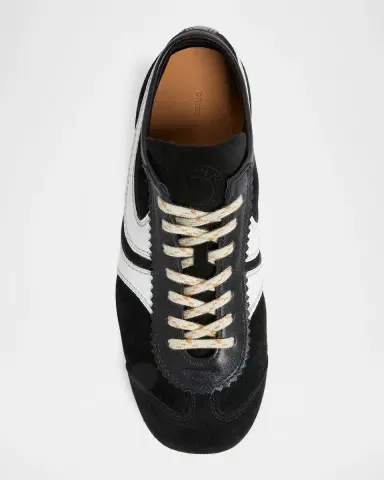 Dries Van Noten Men's Mosaicon T-Toe Suede Low-Top Sneakers | Thumbnail 4
