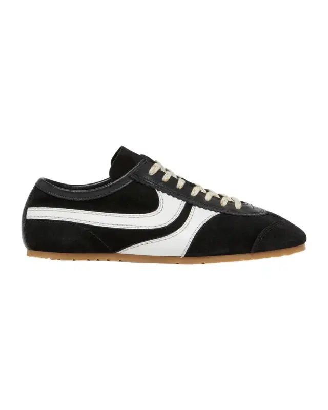 Dries Van Noten Men's Mosaicon T-Toe Suede Low-Top Sneakers