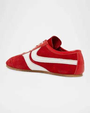 Dries Van Noten Men's Mosaicon T-Toe Suede Low-Top Sneakers | Thumbnail 4