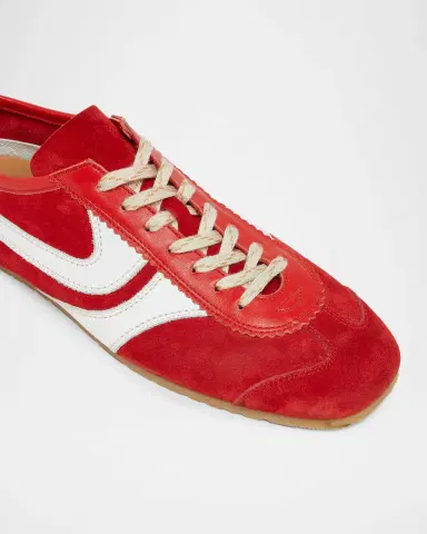 Dries Van Noten Men's Mosaicon T-Toe Suede Low-Top Sneakers | Thumbnail 5