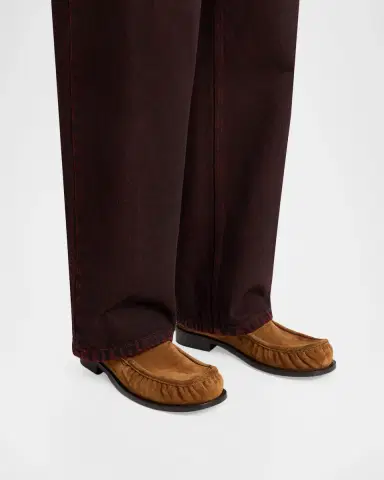 Dries Van Noten Men's Moc-Toe Leather Loafers | Thumbnail 2 Dries Van Noten Men's Moc-Toe Leather Loafers | Thumbnail 2