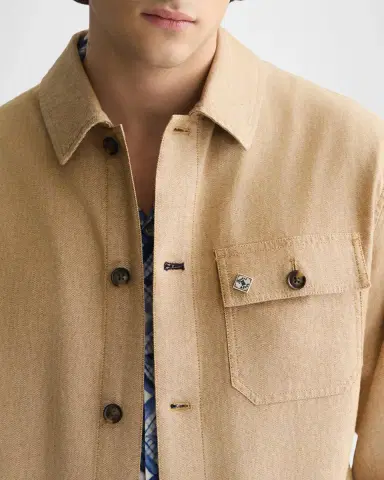 Scotch & Soda Men's Cotton and Linen Shirt Jacket | Thumbnail 5