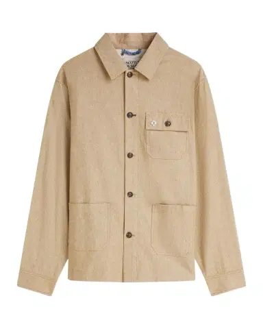 Scotch & Soda Men's Cotton and Linen Shirt Jacket | Thumbnail 1