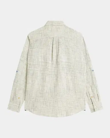 Scotch & Soda Men's Melange Waffle Classic Fit Button-Front Shirt | Thumbnail 7 Scotch & Soda Men's Melange Waffle Classic Fit Button-Front Shirt | Thumbnail 7