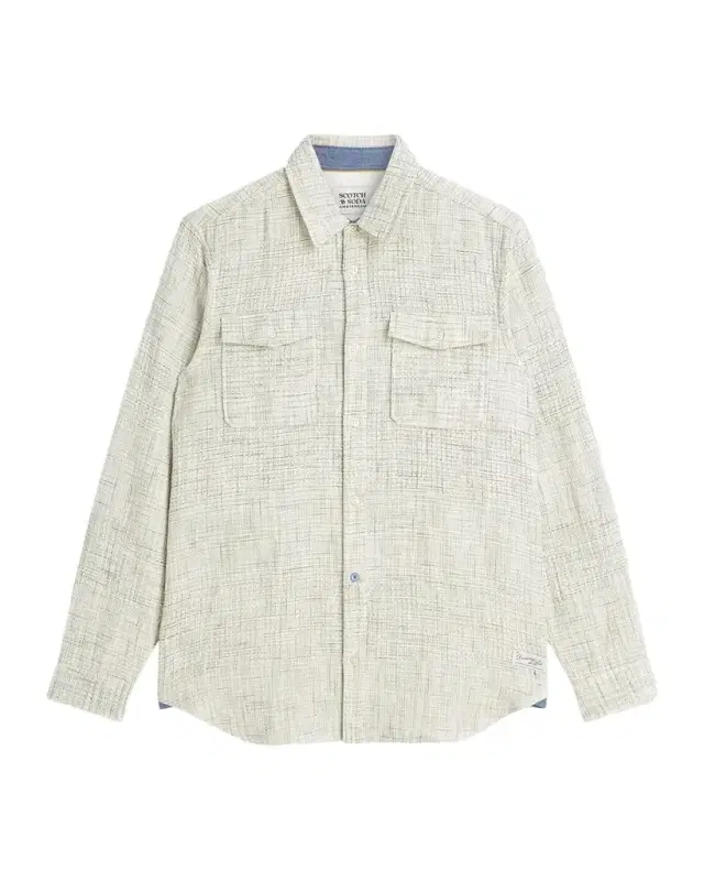 Scotch & Soda Men's Melange Waffle Classic Fit Button-Front Shirt