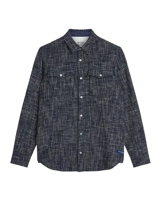 Scotch & Soda Men's Melange Waffle Classic Fit Button-Front Shirt